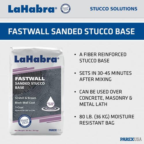 Stucco Base Sanded Gray PSI-2500 (80 lb.)