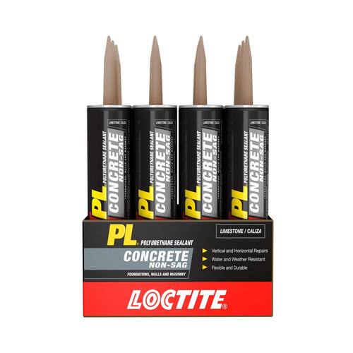 Polyurethane Sealant, PL Concrete Crack and Masonry, Limestone, 10 oz Cartridge (each)