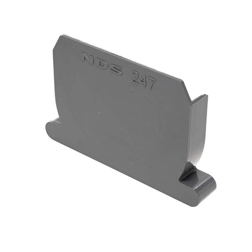 Channel Drains 4 in. Speed-D End Cap PVC Grey