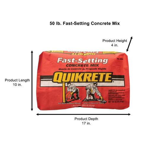 Concrete Mix Fast-Setting PSI-4000 (50 lb.)