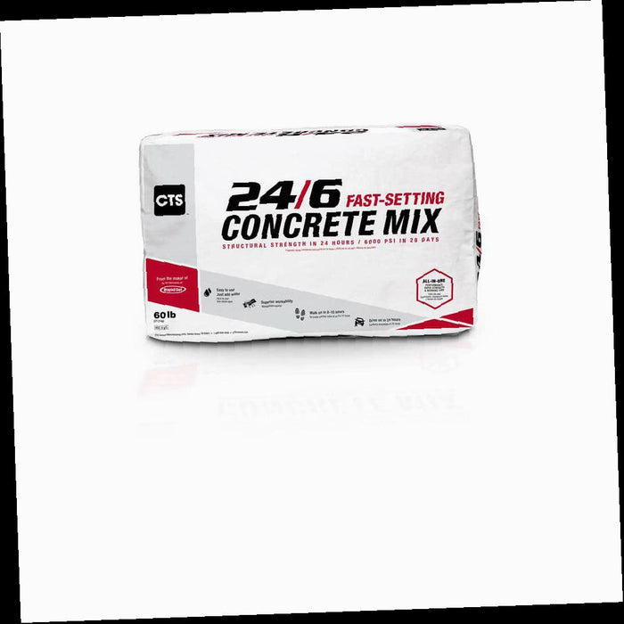 Concrete Mix, Fast-Setting, 24/6, 60 lbs.