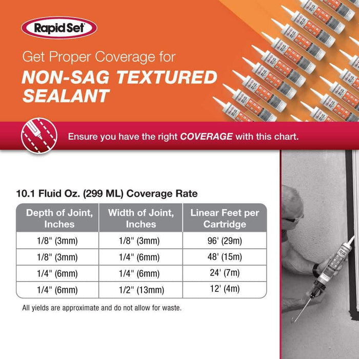 Non-Sag Sealant 10.1 oz. Textured Grey Rapid Set 5