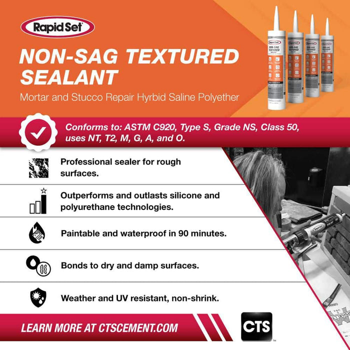 Non-Sag Sealant 10.1 oz. Textured Grey Rapid Set 2