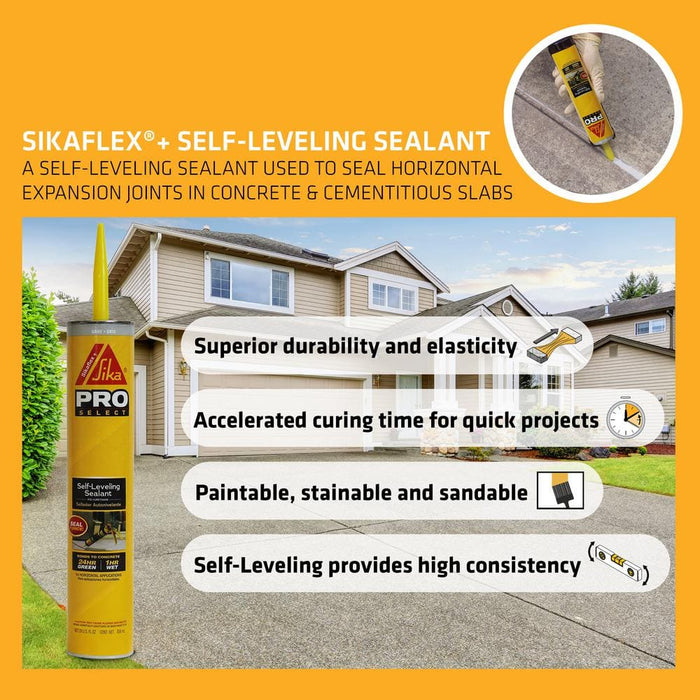 Self-Leveling Polyurethane 29 oz. Horizontal Elastic Joint Grey Sika 3
