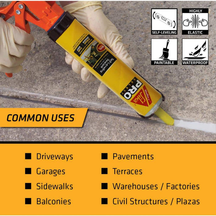 Self-Leveling Polyurethane 29 oz. Horizontal Elastic Joint Grey Sika 6