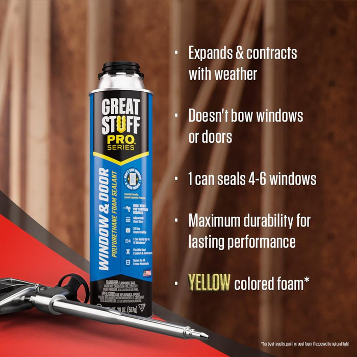 Spray Foam Insulation R-2 Pro Windows and Doors 10 sq. ft. 20 oz. 4