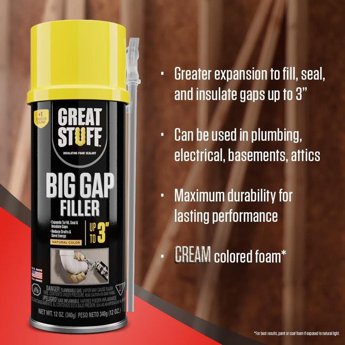 Spray Foam Insulation R-3.7 Standard Gap Filler 5 sq. ft. 12 oz. 2
