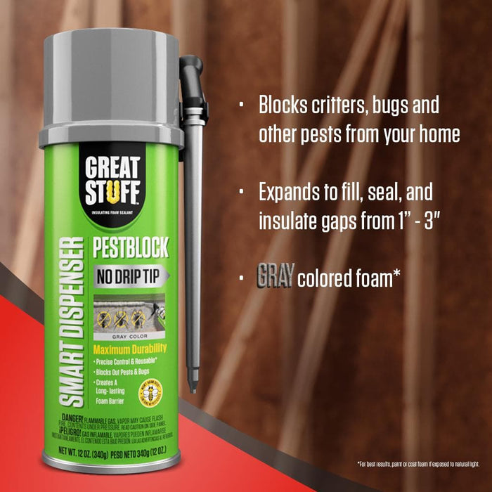 Spray Foam Insulation R-3.8 Standard Pestblock 6 sq. ft 12 oz. 3