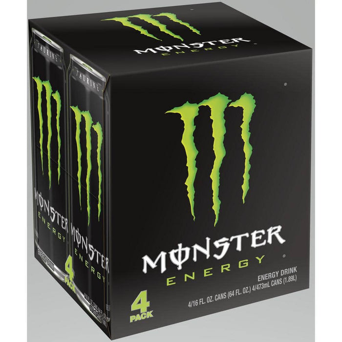 Green Original Monster Energy Drink, Green Original, 16 fl. oz., 4 Pack