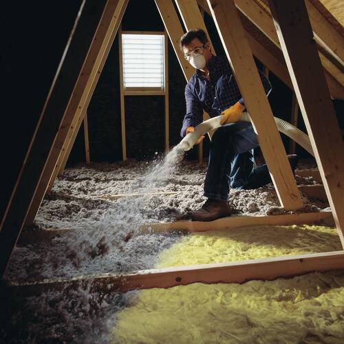 Fiberglass Blown-in Insulation Powder R11-R60, 25 lbs. (48 sq. ft.)