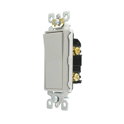 Switch Single-Pole AC Quiet 15 Amp, Gray Decora