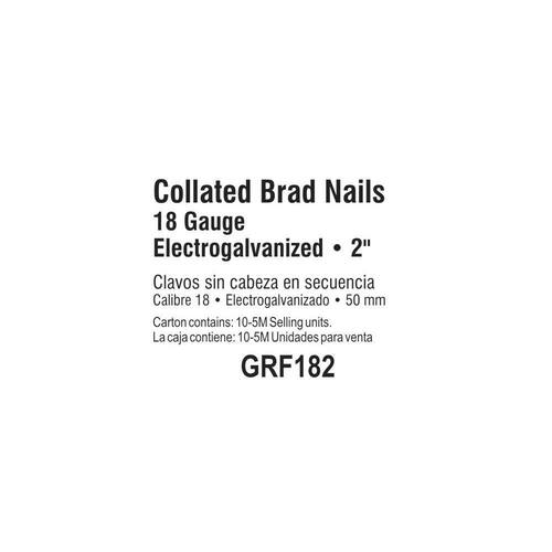 Steel Brad Nails 2 in. x 18-Gauge Electrogalvanized 5000 pcs 4