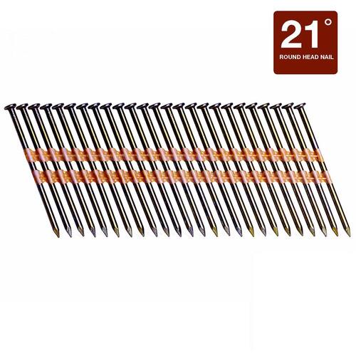 Framing Nails 3-1/4 in. x 0.131 in. 21° Angled Smooth Shank Plastic Collated Vinyl Coated Steel 4000 pcs