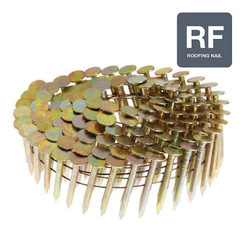 Roofing Nails 1-1/4 in. x 0.120-Gauge 15° Angled Smooth Shank Electrogalvanized Wire Collated 7200 pcs