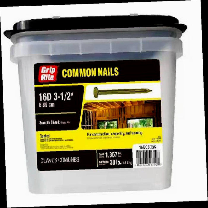 Common Nails Vinyl-Coated 16-Penny #8 x 3-1/2 in. (30 lb.-Pack)