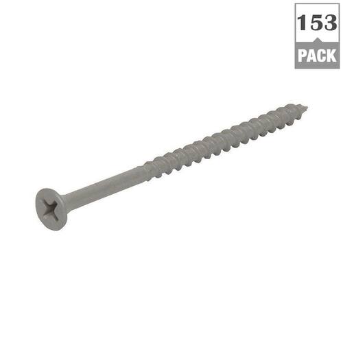 Philips Bugle-Head Coarse Thread Sharp Point Polymer Coated Exterior Screw, #8 x 1-5/8 in., 1 lb./Pack