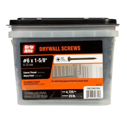 8 x 2-1/2 Philips Bugle-Head Coarse Thread Sharp Point Drywall Screws