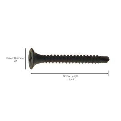 Drywall Screws #6 1-5/8 in. Phillips Bugle-Head Fine Thread  5 lb./Pack