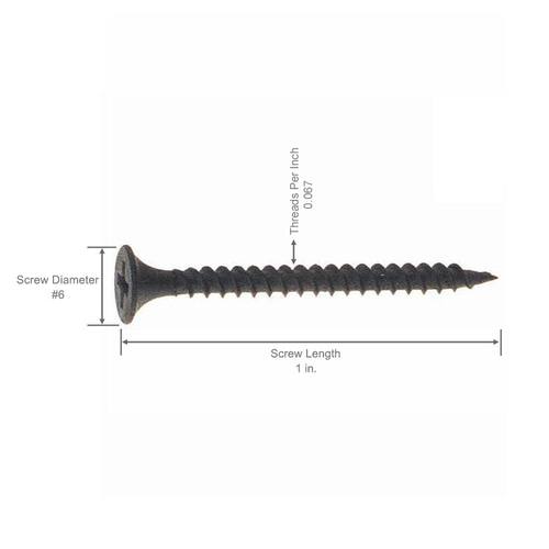 Drywall  Screws  #6 x 1 in. Philips Bugle-Head Fine Thread Sharp Sharp 1 lb./Pack)