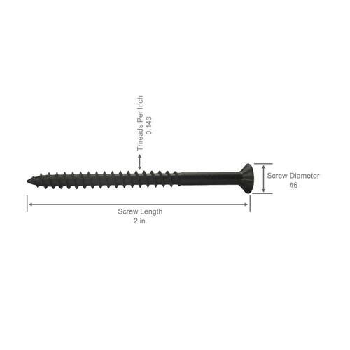 Drywall Screws #6 x 2 in. Philips Bugle-Head Coarse Thread Sharp Point 5 lbs.Pack