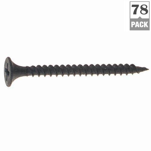 Drywall Screws #8 x 3 in. Philips Bugle-Head Fine Thread  Sharp Sharp 1 lb./Pack