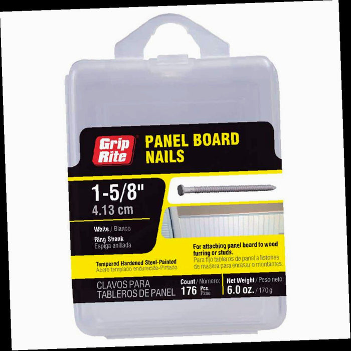Steel Panel Board Nails 16-1/2 x 1-5/8 in. White (192 per Pack)