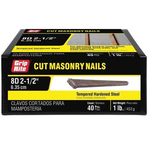 Masonry Nails Steel Cut #10 x 2-1/2 in. 8-Penny 1 lb