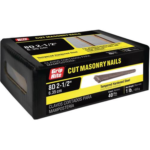 Masonry Nails Steel Cut #10 x 2-1/2 in. 8-Penny 1 lb