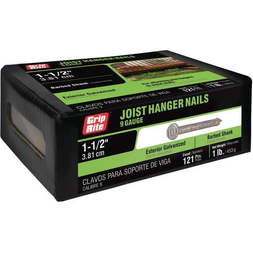 Joist Hanger Nails  #9 x 1-1/2 in. Hot Galvanized 12-Penny 1 lb