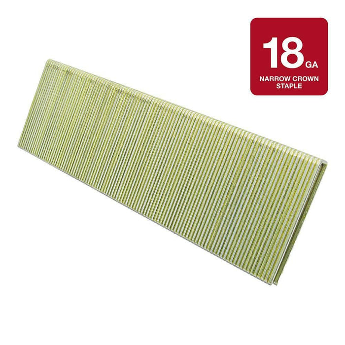 Narrow Crown Finishing Staples L-Style 1/4 in. x 1-1/2 in. 18-Gauge Electrogalvanized Adhesive Collated (5000 per Box) — view 4