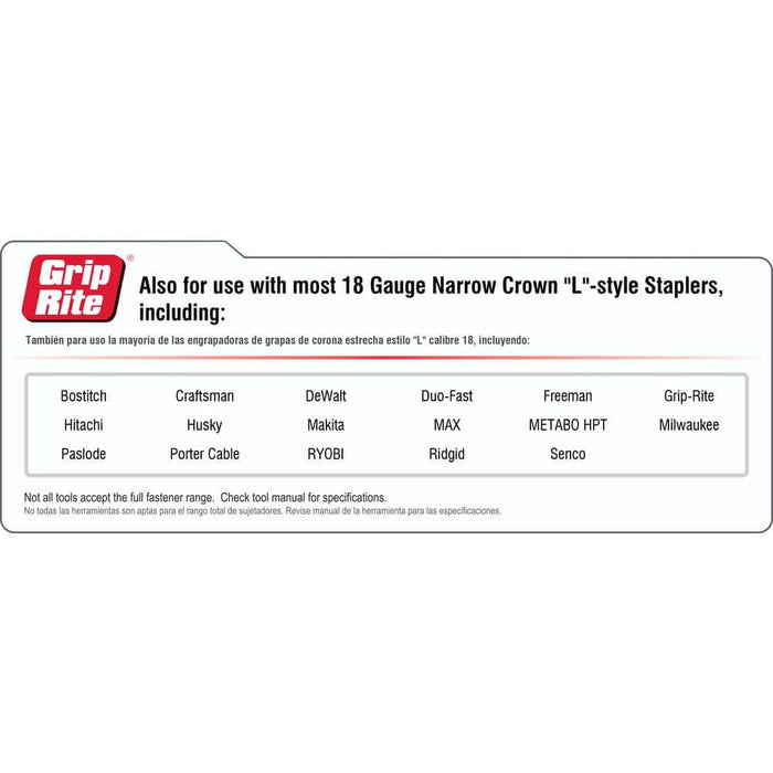 Narrow Crown Finishing Staples L-Style 1/4 in. x 1-1/4 in. 18-Gauge Stainless Steel Adhesive Collated (500 per Box) — view 6