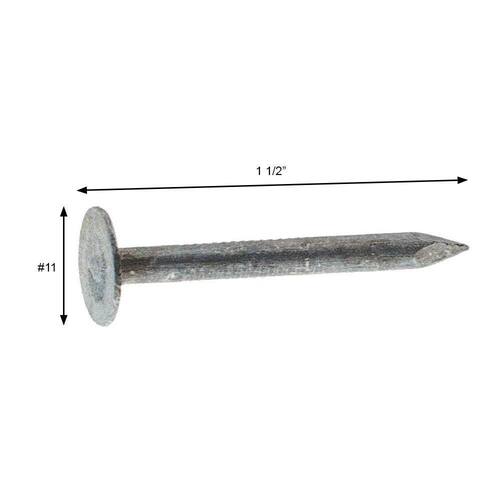 Roofing Nails Electro-Galvanized Steel #11 x 1-1/2 in. 30 lb, 5210 pcs