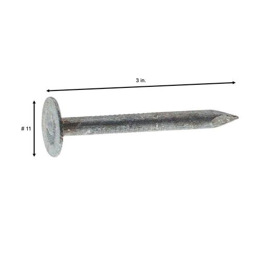 Roofing Nails Electro-Galvanized Steel #11 x 3 in. 450 pcs