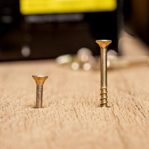 Wood Screw #8 x 1-5/8  in. Bugle Head Torx Yellow Zinc-plated (1466-Pack)