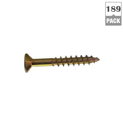 Screw #6 x 1-5/8 in. Philips Bugle-Head Coarse Thread Gold (1 lb./Pack)