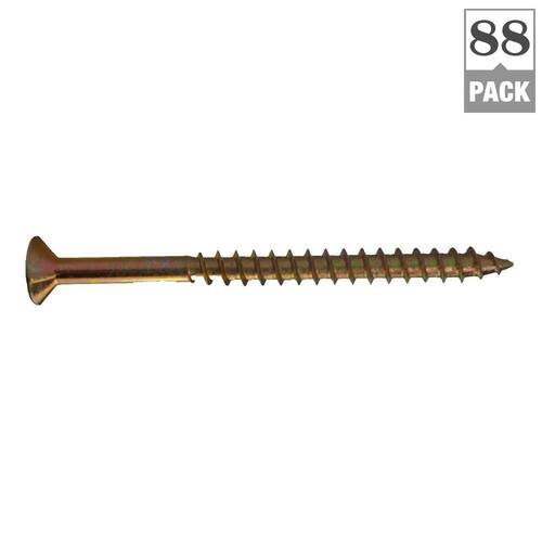 Wood Screw #8 x 2-1/2  in. Bugle Head Phillips Yellow Zinc-plated (88-Pack) 2