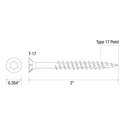 Construction Screw #8 x 2 in. Star Drive Bugle-Head (1 lb./Pack)