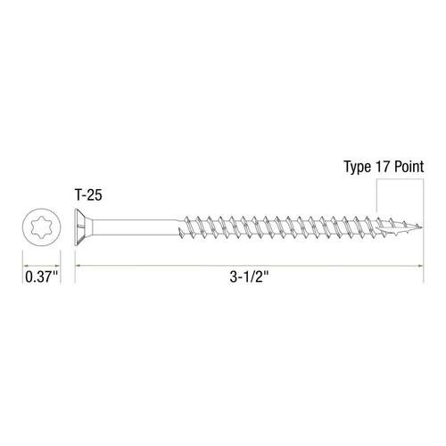 Construction Screw #10 x 3-1/2 in. Star Drive Bugle-Head (10 lbs./Box)