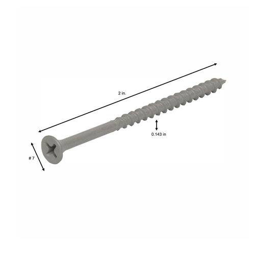 Exterior Screws #8 x 2 in. Phillips Bugle-Head Coarse Thread Sharp Point Polymer Coated (1 lb./Pack)