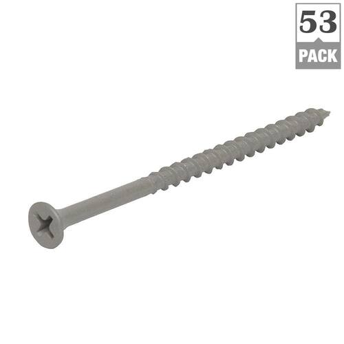 Wood Screw #10 x 3-1/2  in. Bugle Head Phillips Corrosion Resistant (53-Pack)