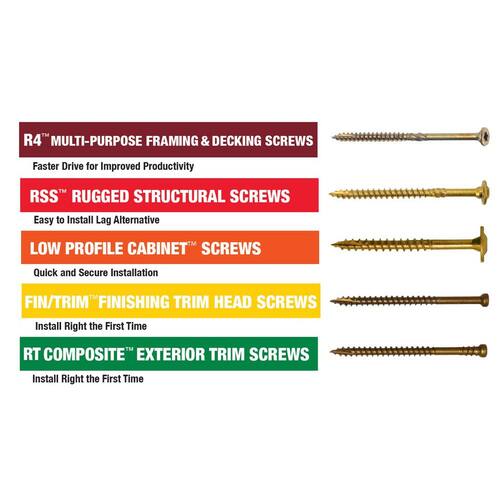 Star Drive Washer Head Cabinet Wood Screw, #8 x 2-1/2 in., 330-Piece per Pack