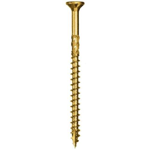 Wood Screw #9 x 3-1/8  in. Bugle Head Torx Yellow Zinc-plated (240-Pack)