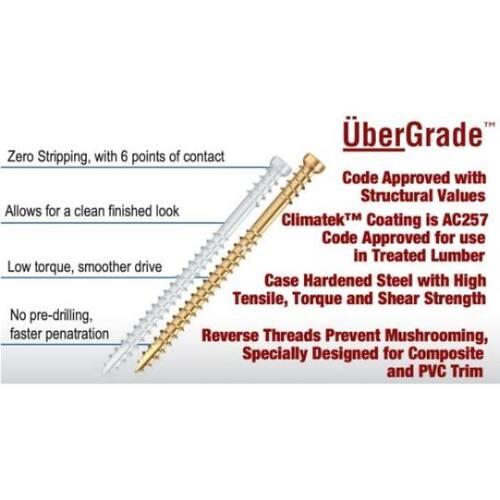 Composite Screw 8 in. x 2-1/2 in. Star Drive Trim-Head 390 Per Pack