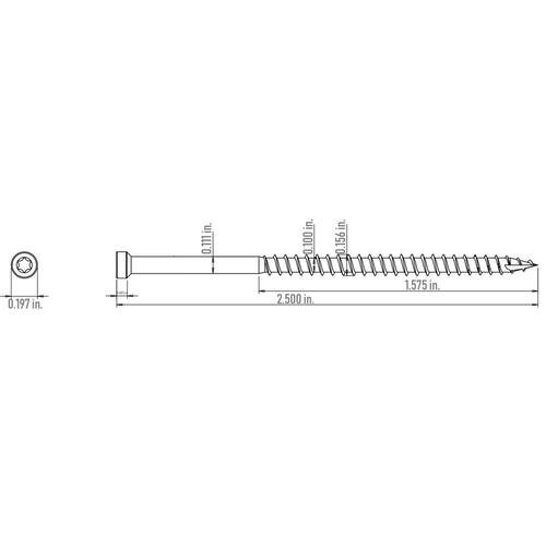 Wood Screw #8 x 2-1/2  in. Trim Head Torx Yellow Zinc-plated (420-Pack)