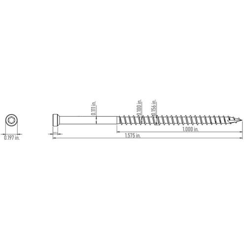 Wood Screw #8 x 1-1/2  in. Trim Head Torx Yellow Zinc-plated (600-Pack)