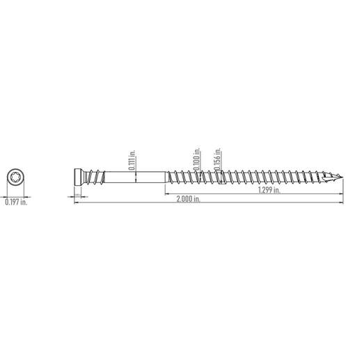 Deck Screw  #8 x 2 in. Star Drive Composite Trim Head  (100-per Pack)