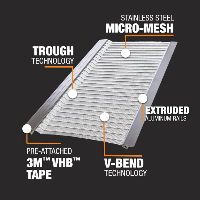 Gutter Guard Micro-Mesh 5-1/2 in. x 3 ft. Steel Stainless