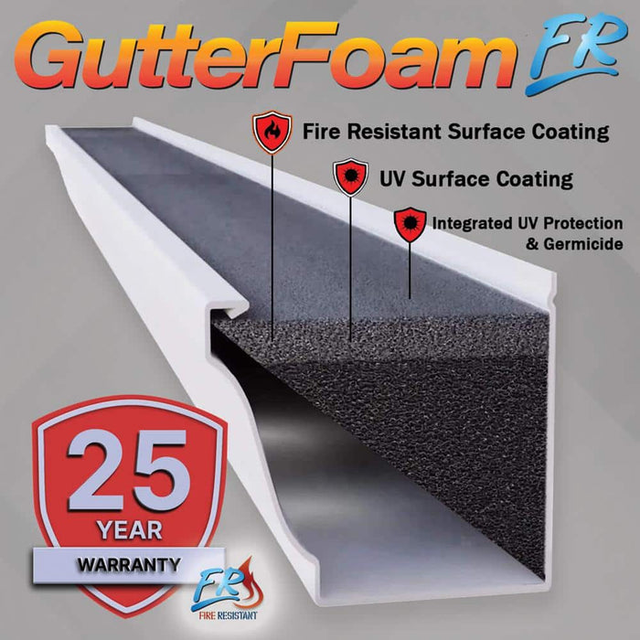 Gutter Guard Foam 5 in. x 4 ft. Plastic Black