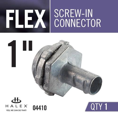 Standard Fitting Flexible Metal Conduit (FMC) Screw-In Connector 1 in.