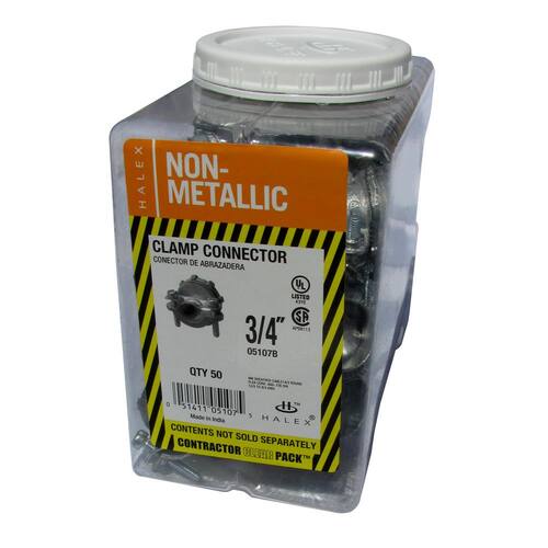 Non-Metallic (NM) Clamp Connectors 3/4 in. (50-Pack)